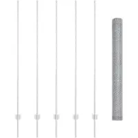 vidaXL Clôture avec poteaux , couleur argent