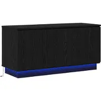 vidaXL Meubles TV, 100 x 38 x 49 cm, noir, imitation chêne, panneaux de particules
