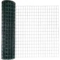 vidaXL Clôture européenne avec poteaux, 10 x 1,4 m, acier revêtu de PVC, couleur verte