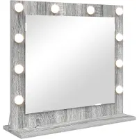 vidaXL Miroir de lavabo à angle droit gris Sonoma 60 x 55 x 18 cm