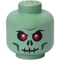 LEGO Grande boîte de rangement Tête de squelette - Vert