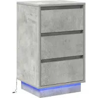 vidaXL Cabinet de chevet avec tiroir avec Gris béton 39 x 34,5 x 65 cm