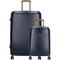 Charm Charme London Schönes Reisegepäck Set - 2 -Stück - TSA Slot - Blau, Valise, Bleu