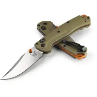 Benchmade Couteau pliant Mini Taggedout CPM-45VN Stonewash, od green G10