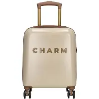 Charm London London Capetown - Koffer - ABS - 45x34x20 cm - 30 Liter - Handbagage - Trolley -, Valise, Beige