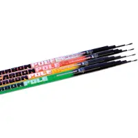 LINEAEFFE Canne à pêche Carbon, modèle "Stipprute", rouge et argent, longueur 5,00 m, poids 25 g, rouge et argent, longueur 5,00 m