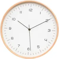 4Living Horloge murale en contreplaqué, Ø 31 cm