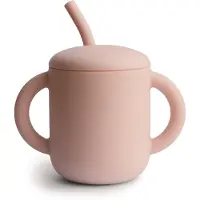 Mushie Training Cup with Straw tasse avec paille Blush 175 ml