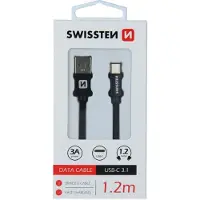Swissten 71521201 Câble USB 1,2 m USB A USB C Noir
