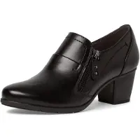 Jana Chaussures plates pour femmes Softline, couleur noire, style décontracté