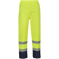 Portwest Pantalon de pluie haute visibilité Bicolore Jaune / Marine M