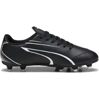 Puma Vitoria Chaussures de football pour enfants FG/AG noir/blanc taille 34.5 gazon artificiel