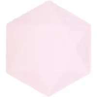 Amscan Teller Maxi Vert Decor sechseckig rosa