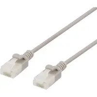 Deltaco Câble patch U/UTP Cat6a fin diamètre 3.5mm 5m gris (U/UTP, CAT6a, 5 m)