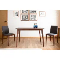 PIB Petite table de repas en bois foncé Umea