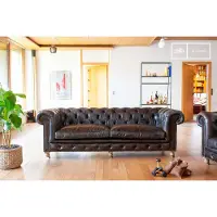 PIB Grand canapé Chesterfield cuir Jahn