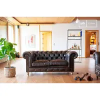 PIB Canapé Chesterfield en cuir Jahn