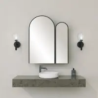 Skye Decor , Classe Cabinet - Black, Armoires de salle de bains, Armoires de salle de bains, Noir, MDF, 50 x 45 x 12 cm
