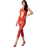Passion BS081 - Combinaison rouge dos-nu capri (S-L)