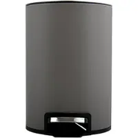 Spirella Seau à cosmétique 5 litres en inox avec abaissement automatique et seau intérieur "Riku" Poubelle de salle de bains Softclose Poubelle grise