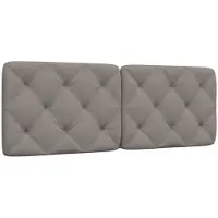 vidaXL Coussin de tête de lit Taupe 120 cm Tissu