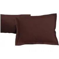 Lovely Home Lot De 2 Taies D'oreiller - - Lh71587 - 50 X 70 Cm - Marron