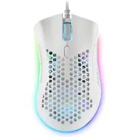 Mars Gaming MMEXW, Côté droit, Optique, USB Type-A, 32000 DPI, Blanc