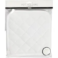 Creativ Company Pannenlappen Wit 20x20cm, 1 Paar