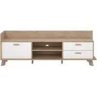 CALICOSY - Meuble TV 2 portes, 1 tiroir, 2 niches L181,9 cm STORM