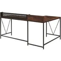 En.casa Bureau 'Frelvepirg' avec dosseret en L 165x110x75 cm imitation noyer