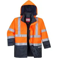 Portwest S779 Bizflame Veste de pluie haute visibilité multi-normes Orange/Navy Taille S