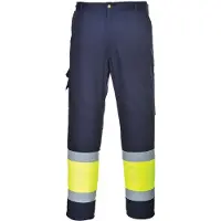Portwest Pantalon Combat Hi-vis Bicolore Couleur : Jaune/marine Taille Xxxl