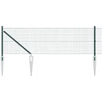 vidaXL Clôture en fil de fer soudé avec pointes, 10 x 0,8 m (L x H)