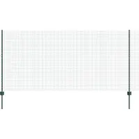 vidaXL : Clôture en fil barbelé soudé avec poteaux, 25 x 1,2 m, couleur verte