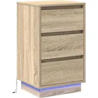 vidaXL Cabinet de chevet avec tiroir Chêne sonoma 39 x 34,5 x 65 cm