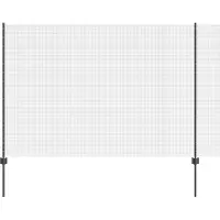 vidaXL Clôture en fil de fer soudé avec poteaux, 10 x 1,5 m (L x H)