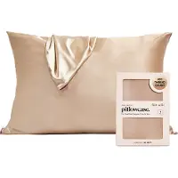 Kitsch Taie d'Oreiller Satin, Taille Standard, Champagne