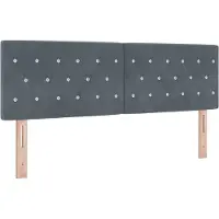 vidaXL Tête de lit gris foncé 144 cm velours