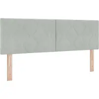 vidaXL Tête de lit gris clair 144 cm velours