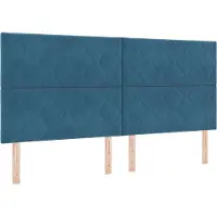 vidaXL Tête de lit bleu foncé 200 cm velours