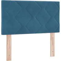 vidaXL Tête de lit bleu foncé 80 cm velours