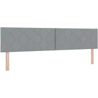 vidaXL , tête de lit, gris clair, tissu