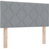 vidaXL , tête de lit, gris clair, tissu