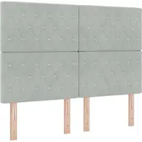 vidaXL Tête de lit gris clair 144 cm velours