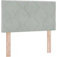 vidaXL Tête de lit gris clair 80 cm velours