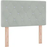 vidaXL Tête de lit gris clair 80 cm velours