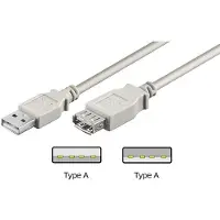 Pro goobay - Rallonge de câble USB - USB (F) pour USB (M) - USB 2.0 - 60 cm - gris