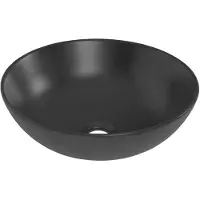 Saniclass Bol vasque - 40x40cm - rond - céramique - noir mat WK-BO40ROMZ