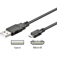 Wentronic goobay - Câble USB - Micro-USB de type B (M) pour USB (M) - USB 2.0 - 30 cm - noir