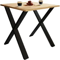VCM Table à manger en bois premium | H. 76 x L. 80 x D. 50 cm | Table à manger de cuisine Xona X